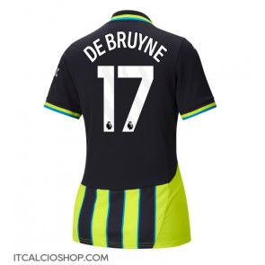 Manchester City Kevin De Bruyne #17 Seconda Maglia Femmina 2024-25 Manica Corta